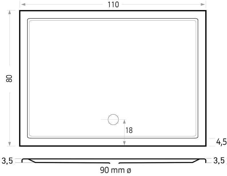 Mariana  110x80  antraciet