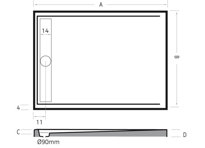 Easy Tray  150x80  wit