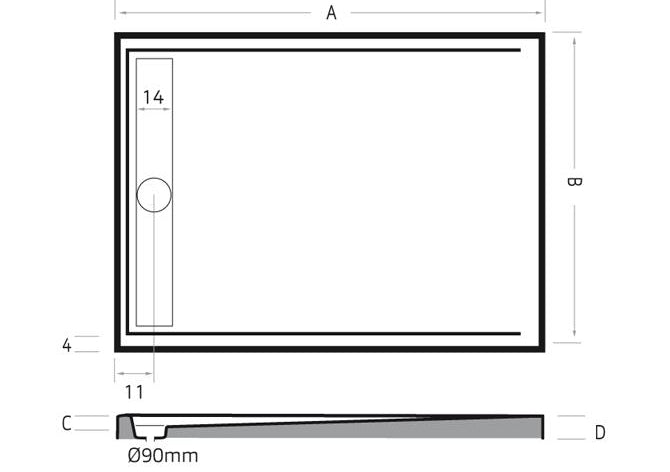 Easy Tray  140x100  antraciet