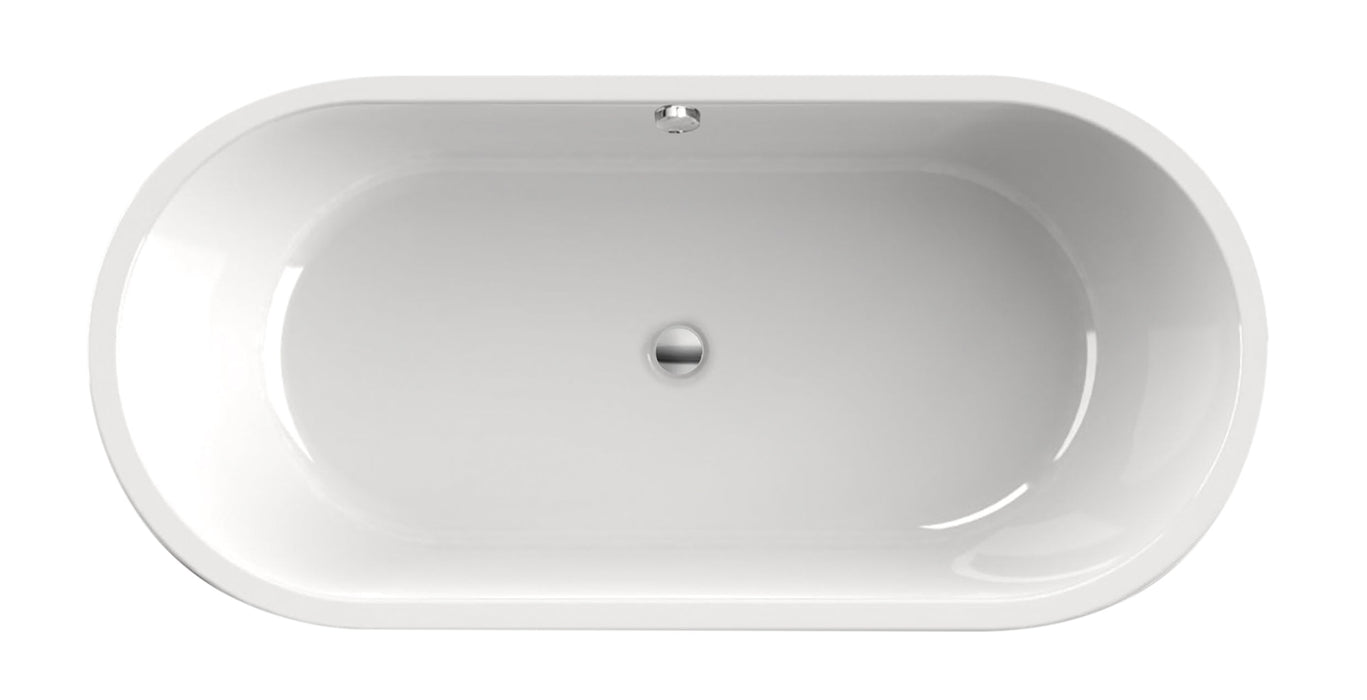 Rens  190x90x60  Bicolor wit/klei met afvoer/overloopcombinatie goud geborsteld