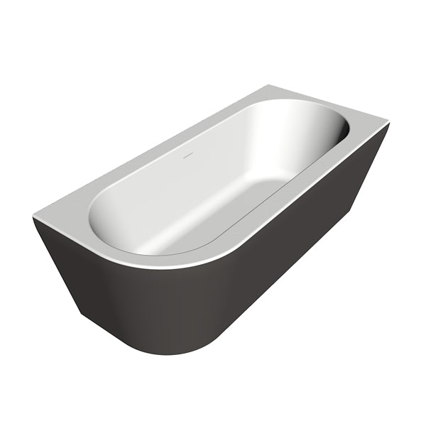 Charley Rechts  180x80 Bicolor wit/antraciet incl. 7006 badvulcombi inox