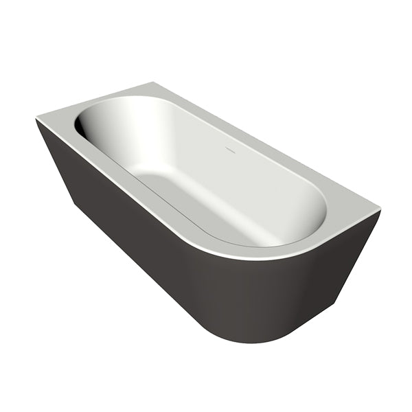 Charley Links  180x80 Bicolor edelw./antraciet incl. 7006 badvulcombi goud geborsteld