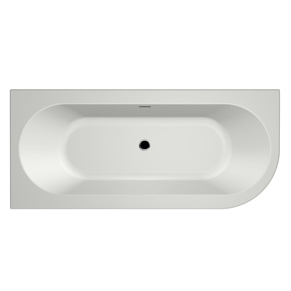 Charley Links  180x80 Bicolor edelw./antraciet incl. 7006 badvulcombi goud geborsteld