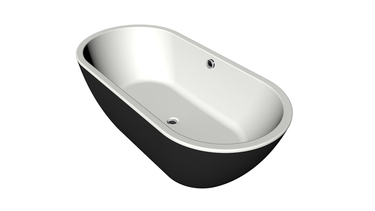 Rens XS  155x75  Bicolor edelweiss/ebony incl. 7006 badvulcombi goud geborsteld