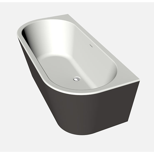 Charley XS  165x75 Bicolor edelweiss/antraciet met sleuf, waste goud geborsteld