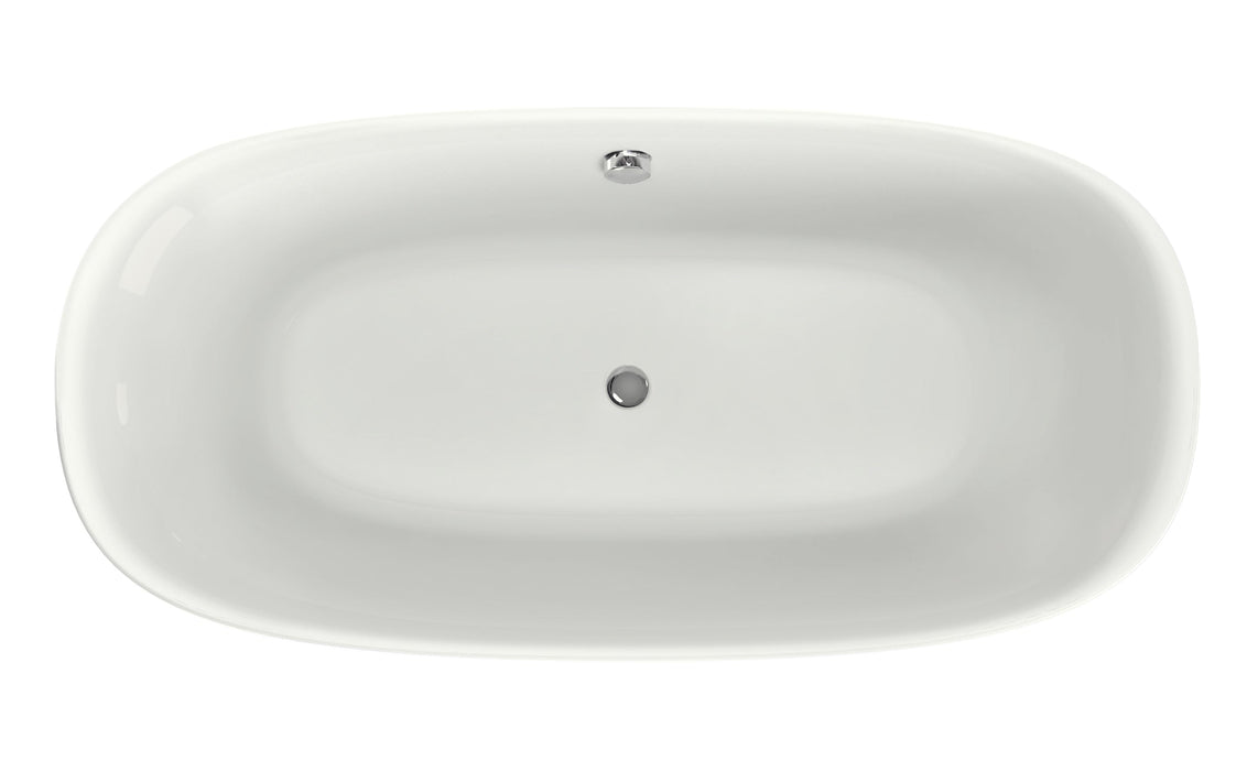 Daan  180x80x60  edelweiss met afvoer/overloopcombinatie goud geborsteld
