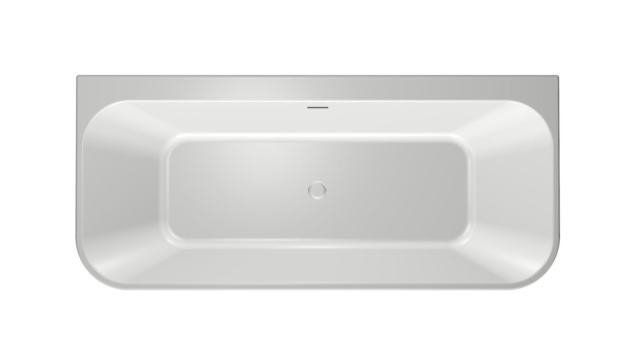 Taylor 180x80x60 wit, sleuf overloop, waste goud geborsteld