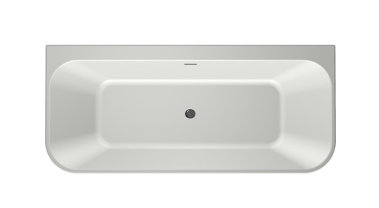 Taylor 180x80x60 edelweiss, sleuf overloop, waste goud geborsteld