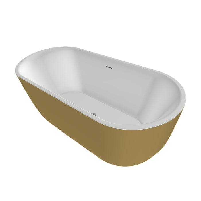 Humberto Solid Surface bad  170x72x63 Bicolor Wit/Goud