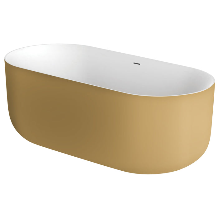 Mauro Solid Surface bad  180x84x64 Bicolor Wit/Goud