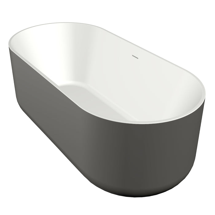 Mauro Solid Surface bad  180x84x64 Bicolor wit/grafiet