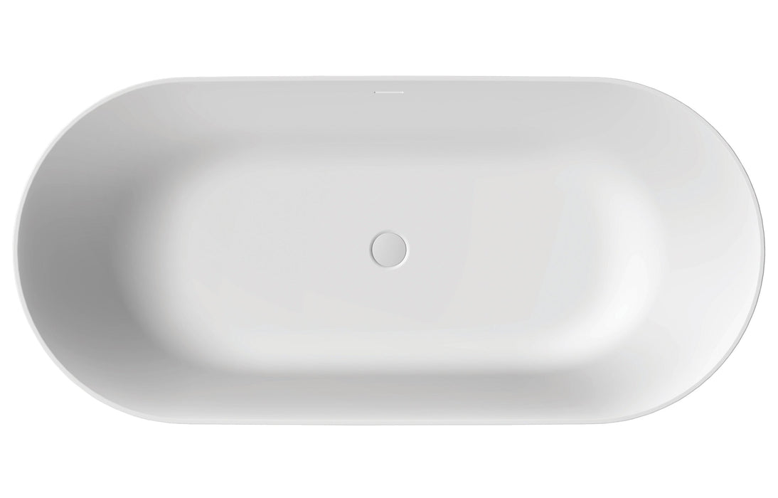 Mauro Solid Surface bad  180x84x64 Bicolor wit/grafiet
