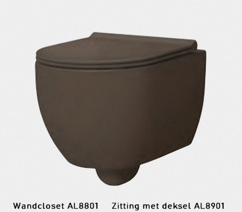 Gio rim free wandcloset excl. zitting, incl. montageset coffee mat