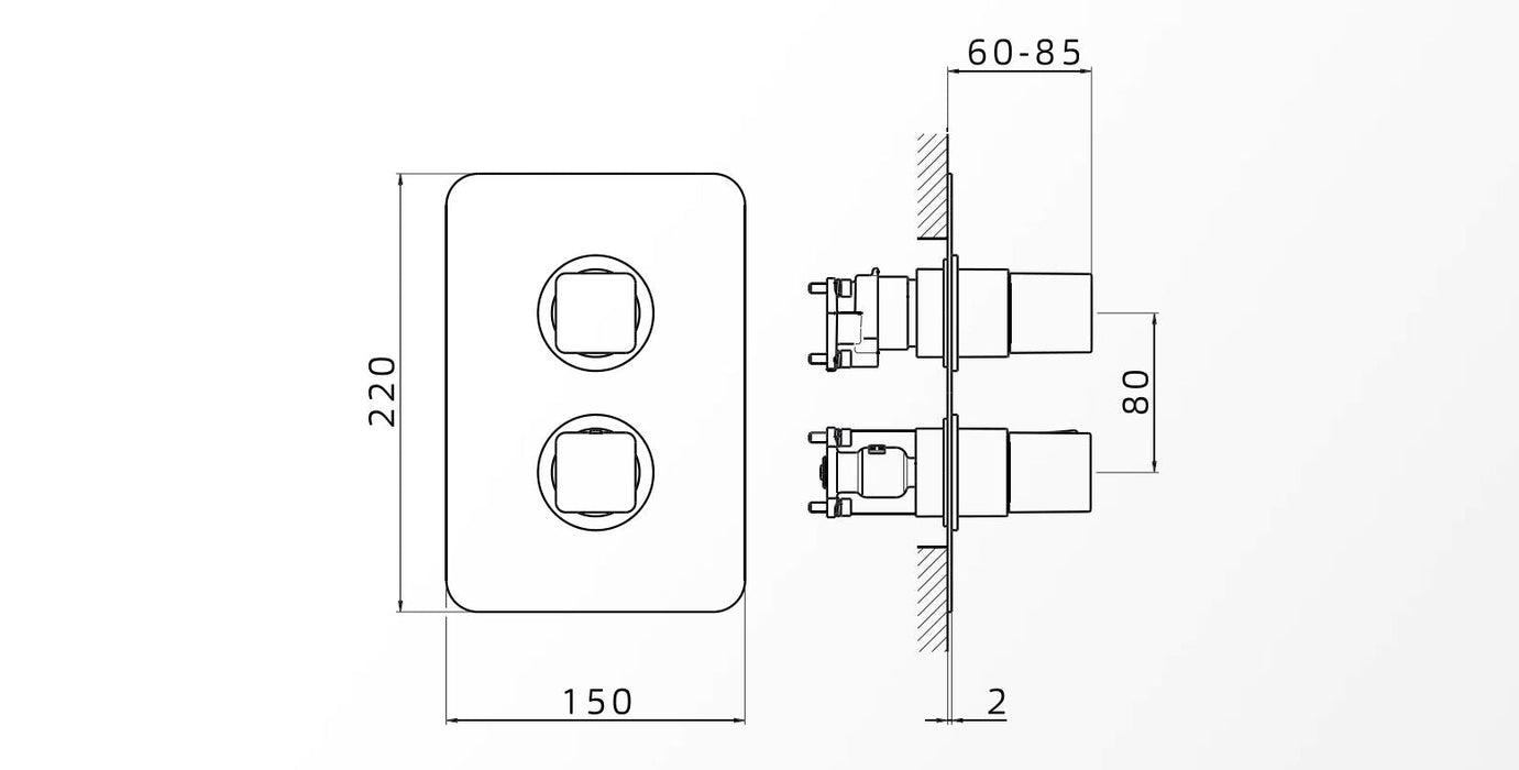 Inbouwthermostaat voor bad