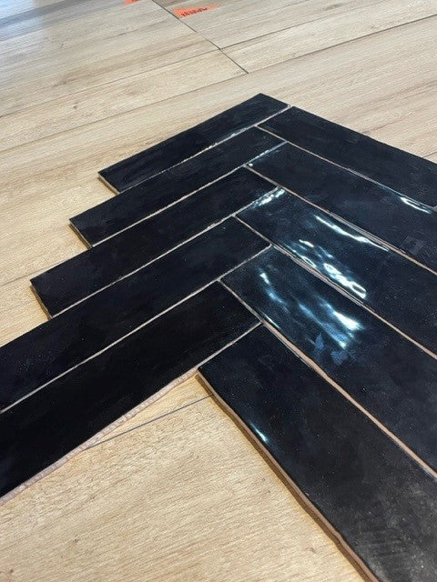 Visgraat Tegels 7,5 x 30 Allegro Black