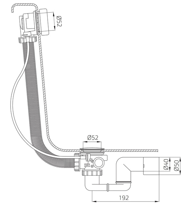 Badafvoer/overloopcombinatie inox (losse verkoop)