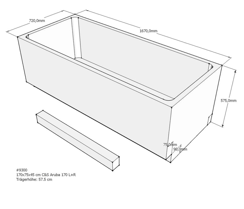 PS Baddrager, Aruba  170x75x57,5