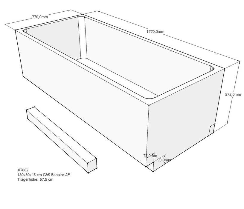 PS Baddrager, Bonaire  180x80x57,5