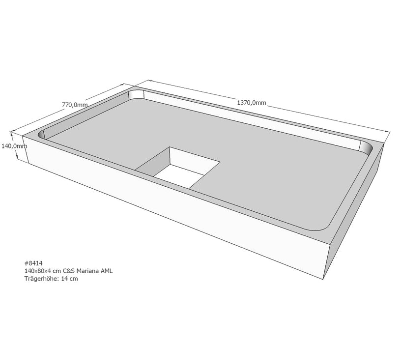 PS Douchebakdrager, Mariana  140x80x14