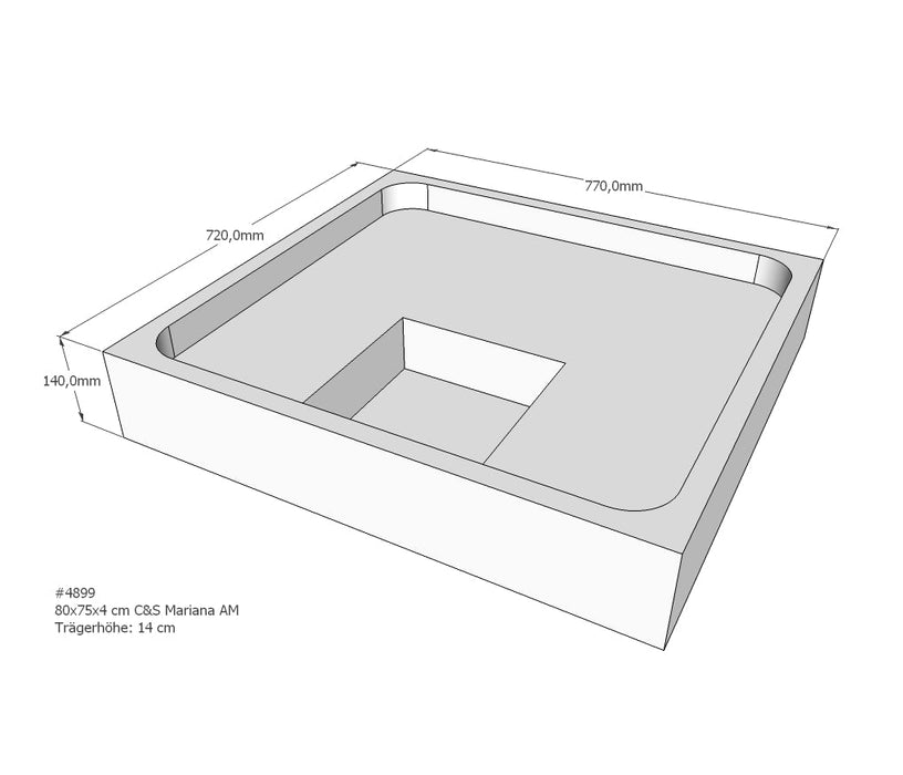 PS Douchebakdrager, Mariana  80x75x14