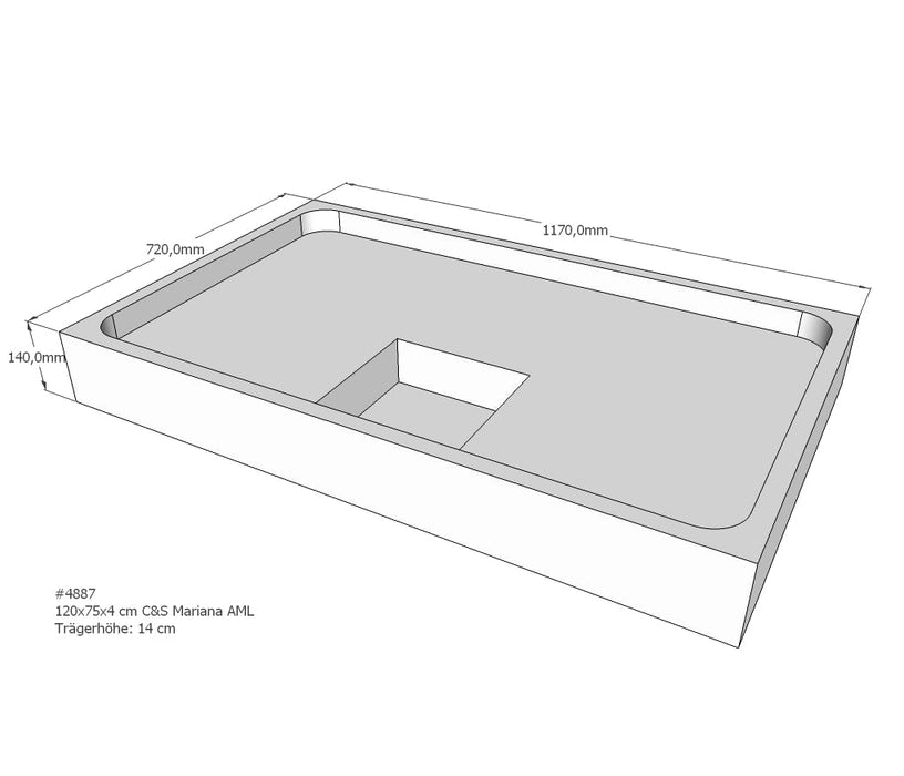 PS Douchebakdrager, Mariana  120x75x14