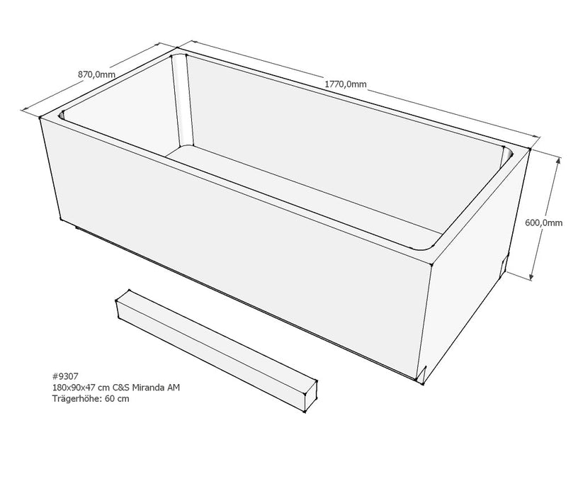 PS Baddrager, Tanga  180x90x57,5