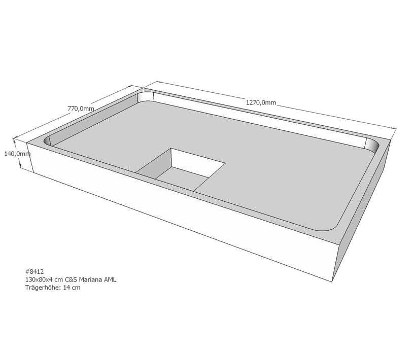 PS Douchebakdrager, Mariana  130x80x14