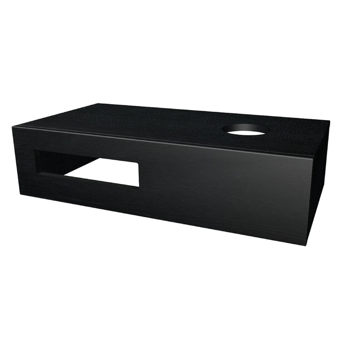 One Fonteinblad 40x10x21 Deep Black geborsteld