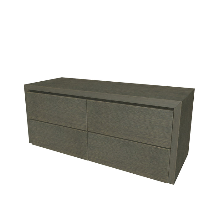 Beach Onderkast 4 lades 120 incl topblad en stolwanden  120x50x45 Buffalo Brown glad