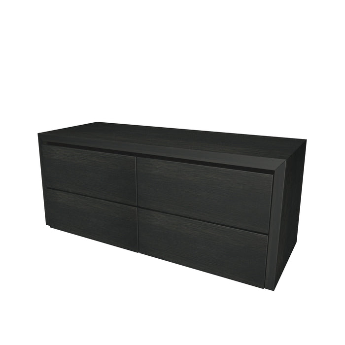 Beach Onderkast 4 lades 120 incl topblad en stolwanden  120x50x45 Wengé oak glad