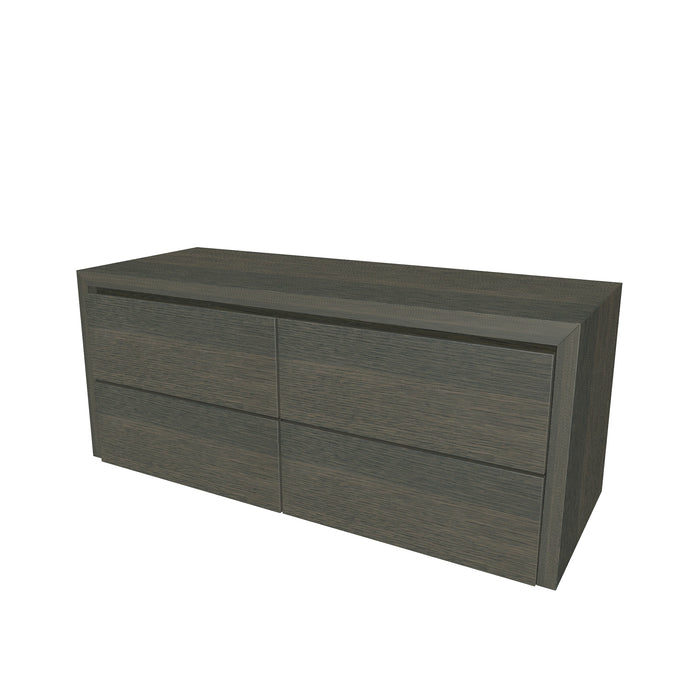 Beach Onderkast 4 lades 120 incl topblad en stolwanden  120x50x45 Leem Oak Geborsteld