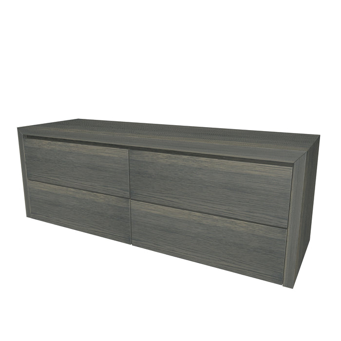 Beach Onderkast 4 lades 140 incl topblad en stolwanden  140x50x45 Stone Grey geborsteld