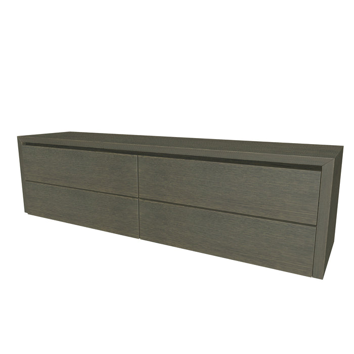 Beach Onderkast 4 lades 180 incl topblad en stolwanden  180x50x45 Buffalo Brown glad