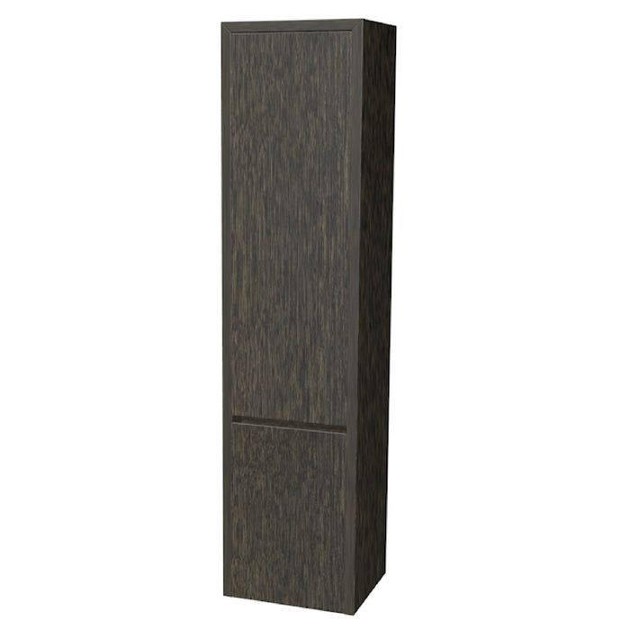 One Hoge kast rechts, met stolwanden en topblad 165x40x35 Vulcan Brown geborsteld