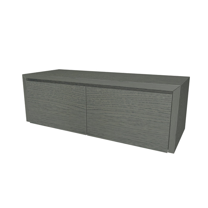 Beach Onderkast 2 lades 120 incl topblad en stolwanden +Binnenlades 120x40 Elephant Grey glad