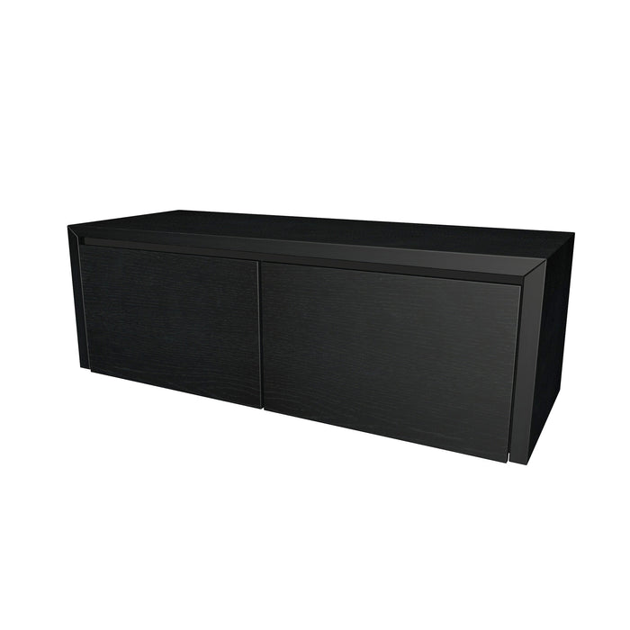 Beach Onderkast 2 lades 120 incl topblad en stolwanden +Binnenlades 120x40 Deep Black geborsteld