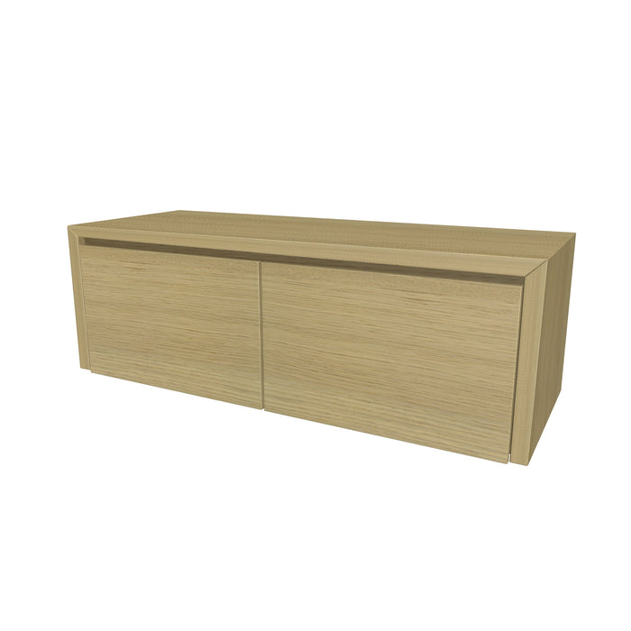 Beach Onderkast 2 lades 120 incl topblad en stolwanden +Binnenlades 120x40 Natural Oak geborsteld