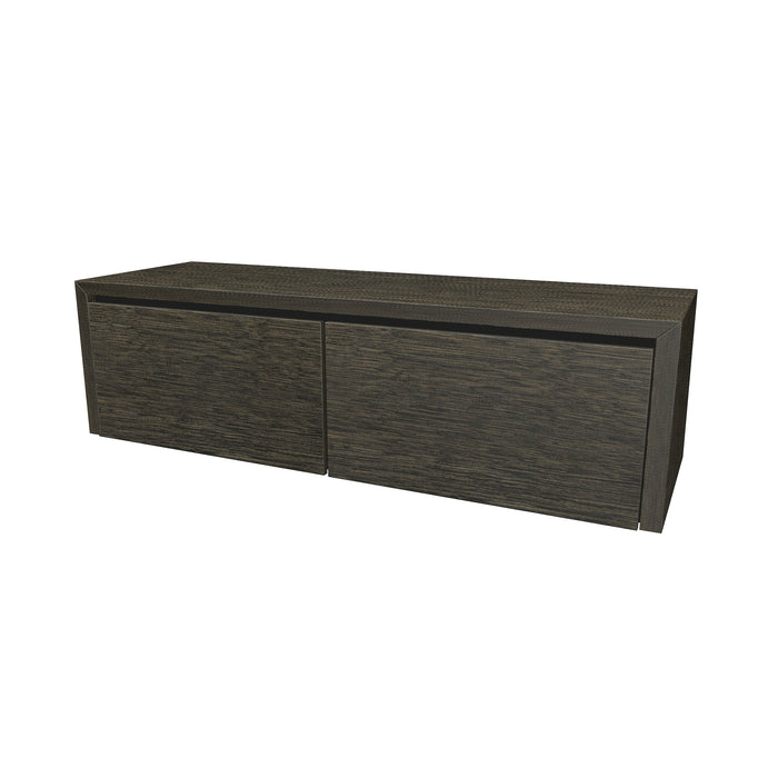 Beach Onderkast 2 lades 140 incl topblad en stolwanden 140x40x45 Vulcan Brown geborsteld