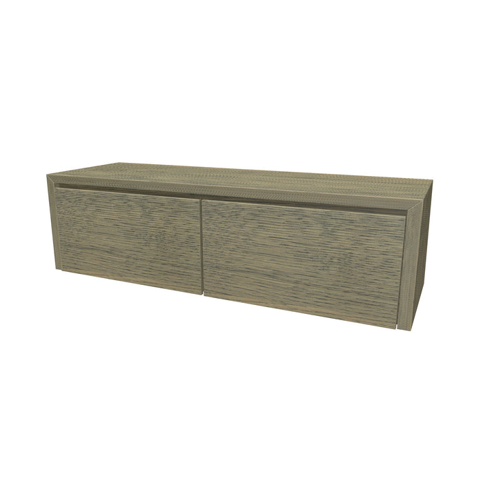 Beach Onderkast 2 lades 140 incl topblad en stolwanden +Binnenlades 140x40x45 Clay Oak geborsteld