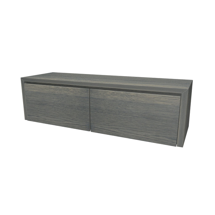 Beach Onderkast 2 lades 140 incl topblad en stolwanden +Binnenlades 140x40x45 Stone Grey geborsteld