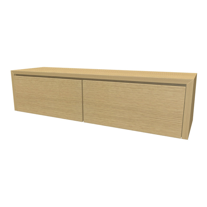 Beach Onderkast 2 lades 160 incl topblad en stolwanden 160x40x45 Blank Oak glad