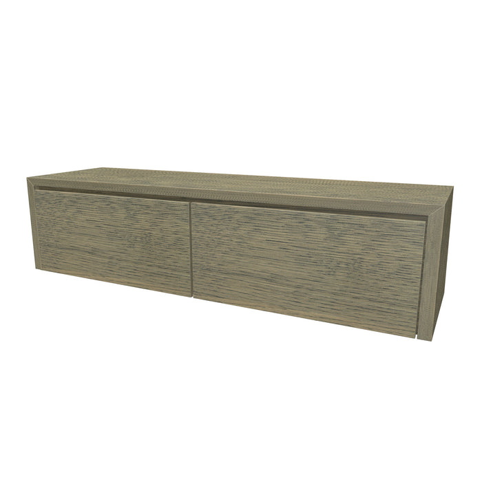 Beach Onderkast 2 lades 160 incl topblad en stolwanden +Binnenlades 160x40 Clay Oak geborsteld