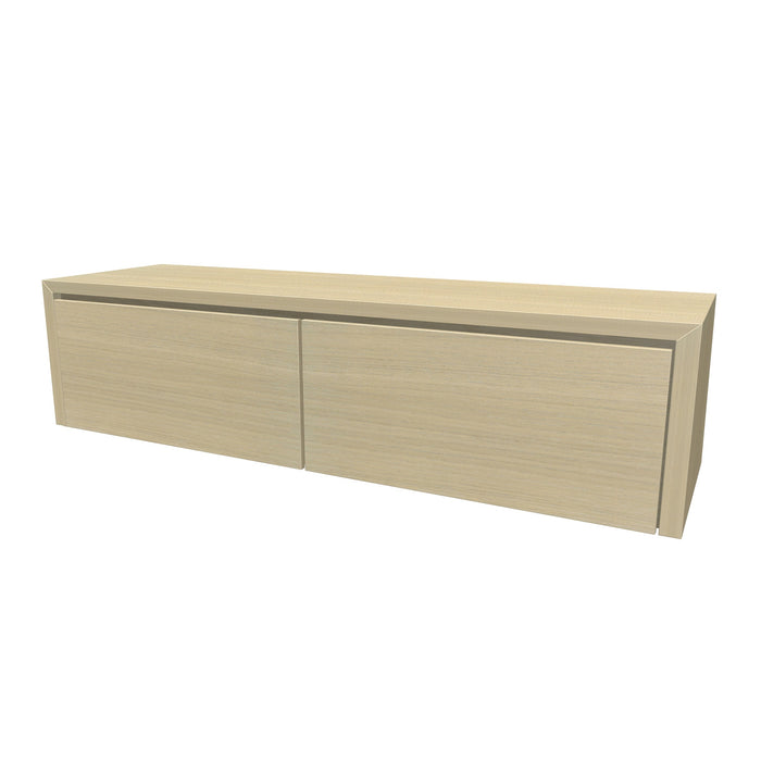 Beach Onderkast 2 lades 160 incl topblad en stolwanden 160x40x45 White oak geborsteld