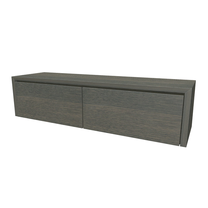 Beach Onderkast 2 lades 160 incl topblad en stolwanden +Binnenlades 160x40 Leem Oak Geborsteld