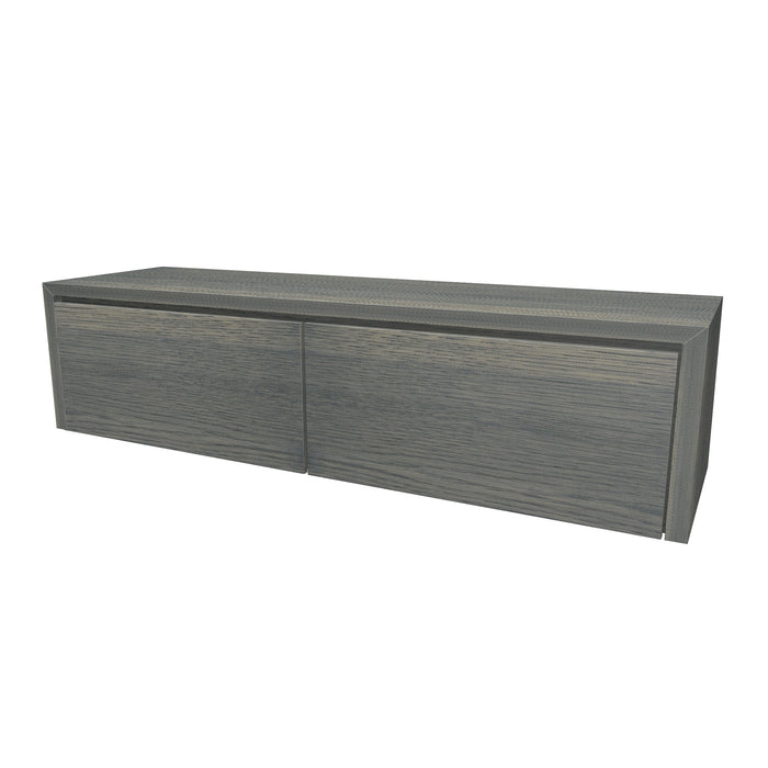 Beach Onderkast 2 lades 160 incl topblad en stolwanden +Binnenlades 160x40 Stone Grey geborsteld