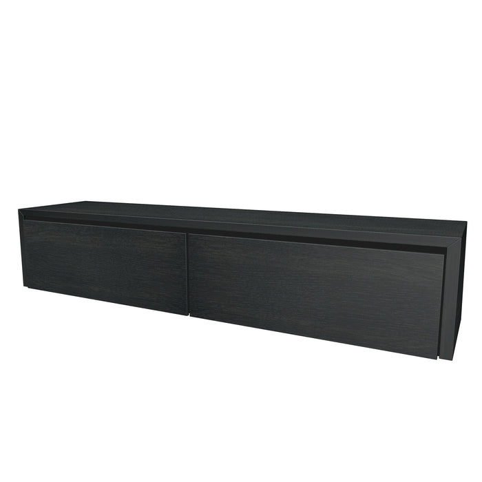 Beach Onderkast 2 lades 200 incl topblad en stolwanden +Binnenlades 200x40 Dusk Grey glad