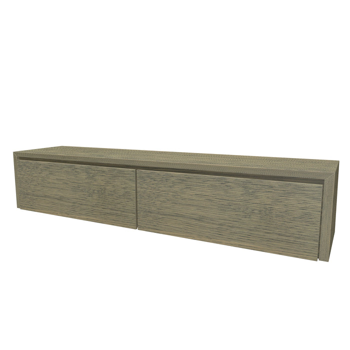 Beach Onderkast 2 lades 200 incl topblad en stolwanden 200x40x45 Clay Oak geborsteld