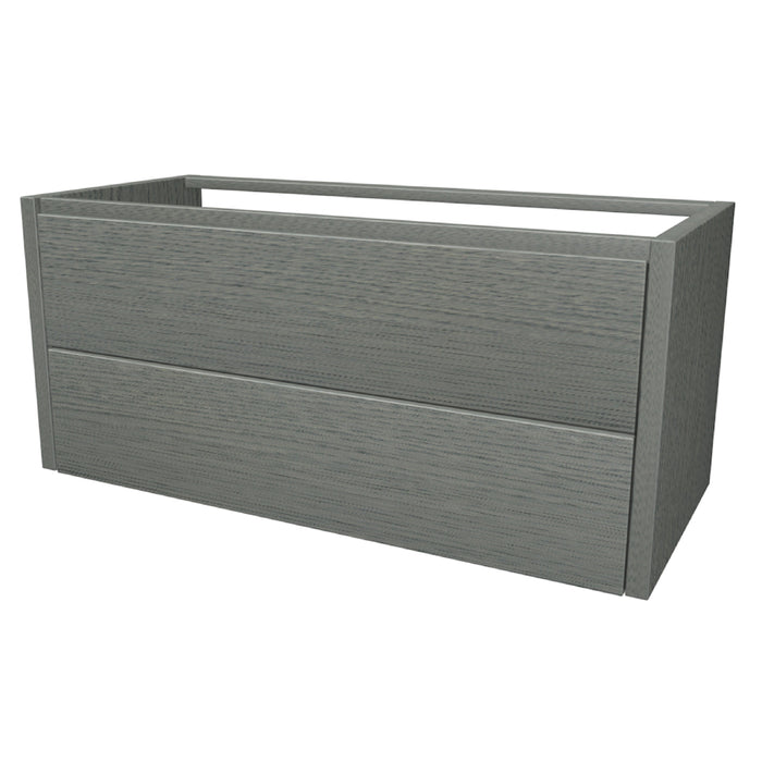 One Onderkast met 2 lades boven elkaar 104 incl. stolwanden zonder topblad Elephant Grey glad