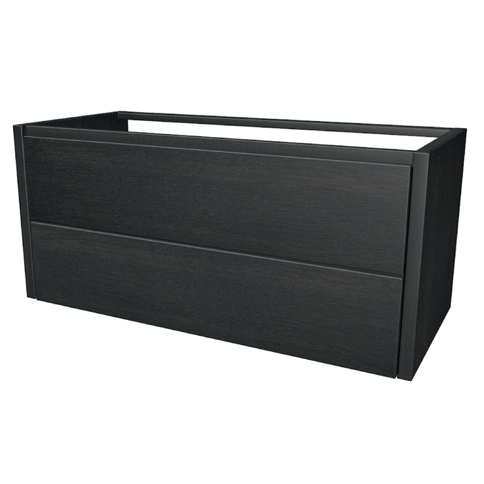 One Onderkast met 2 lades boven elkaar 104 incl. stolwanden zonder topblad Dusk Grey geborsteld