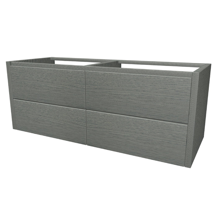 One Onderkast met 4 lades 120 incl. stolwanden zonder topblad Elephant Grey glad